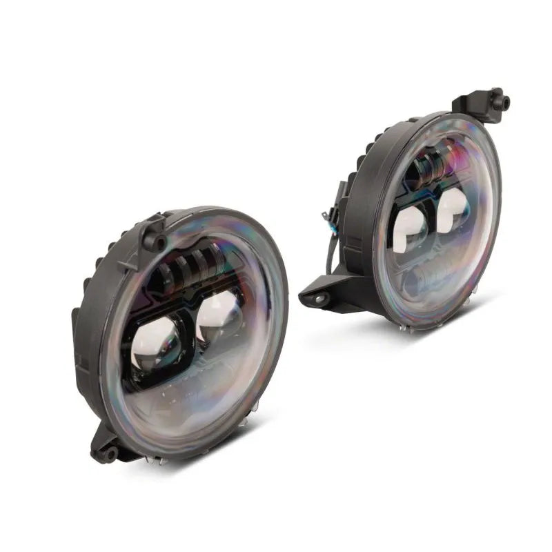 Raxiom 9-In Axial LED Headlights | Jeep Wrangler/J Gladiator (J171705)