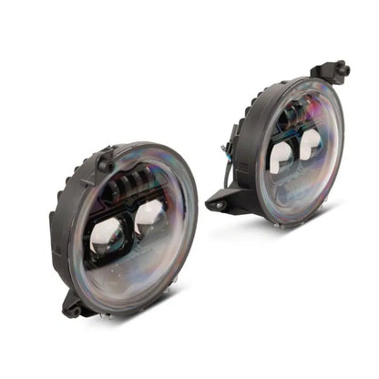 Raxiom 9-In Axial LED Headlights | Jeep Wrangler/J Gladiator (J171705)