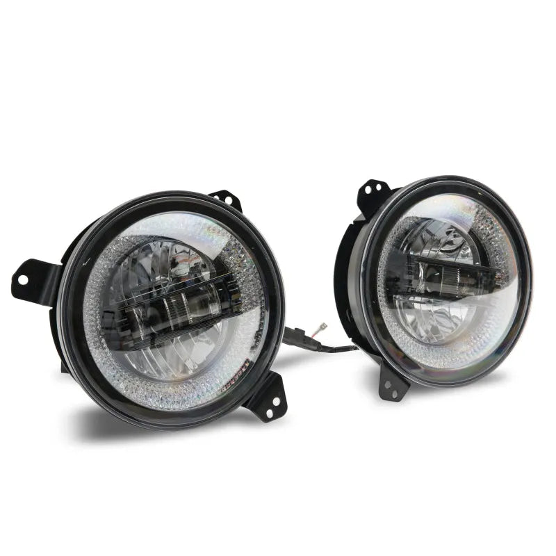 Raxiom 19-26 Jeep JL/JT Axial LED Headlights Black Housing / Clear Lens (J133763)