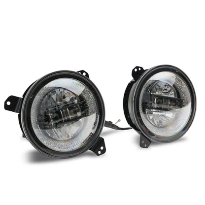 Raxiom 19-26 Jeep JL/JT Axial LED Headlights Black Housing / Clear Lens (J133763)