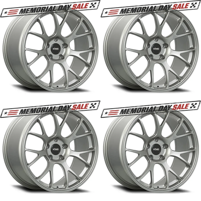 (set of 4) Konig F1M Ash Silver | 18x9.5" +35mm | 5x114.3mm Wheel