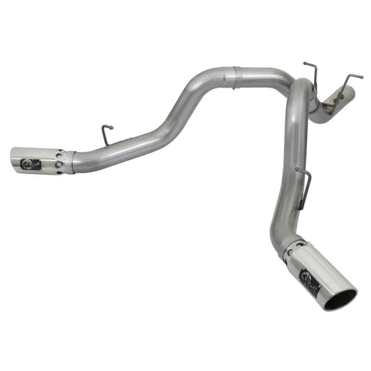 aFe Large Bore-HD 4in SS D&S Exhaust | GM Duramax V8-6.6L (17+) (49-44086-P)