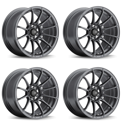 (set of 4) Konig Dial In Matte Grey | 15x9" +35mm | 4x100mm Wheel