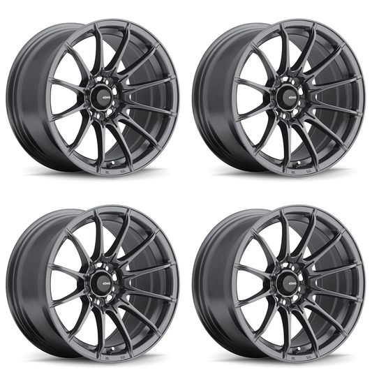 (set of 4) Konig Dial In Matte Grey | 15x9" +35mm | 4x100mm Wheel