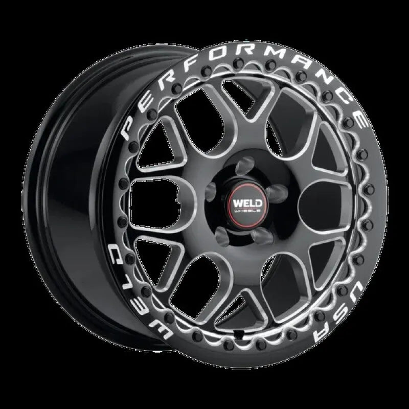 Weld Solana Beadlock Gloss Black Milled | 17x10" +38mm | 5x127mm Wheel