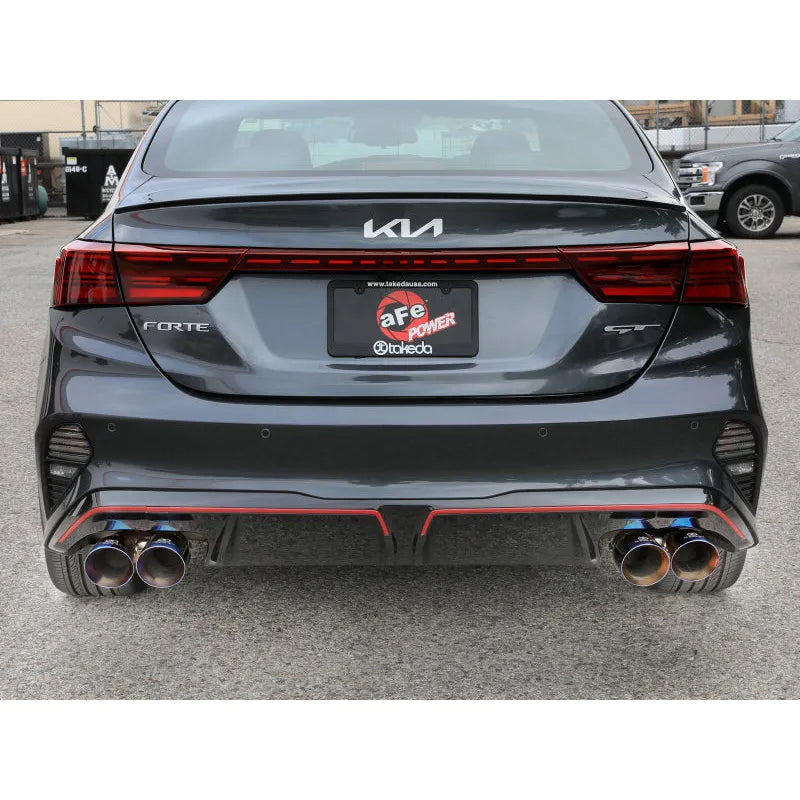 aFe 22-24 Kia Forte 1.6L SS Axle-Back Exhaust w/ Blue Tips | 2019-26 (49-37039-L)