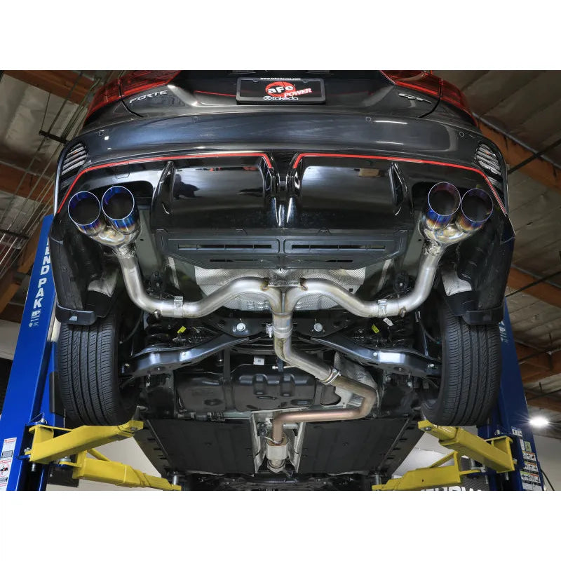 aFe 22-24 Kia Forte 1.6L SS Axle-Back Exhaust w/ Blue Tips | 2019-26 (49-37039-L)