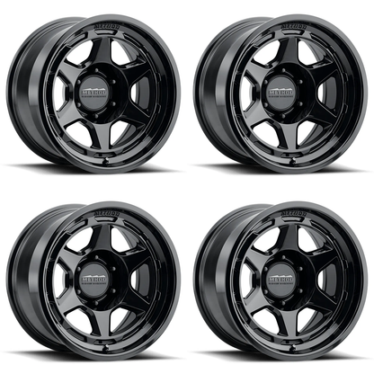 (set of 4) Method MR708 Gloss Black | 17x9" -38mm | 6x5.5in Wheel