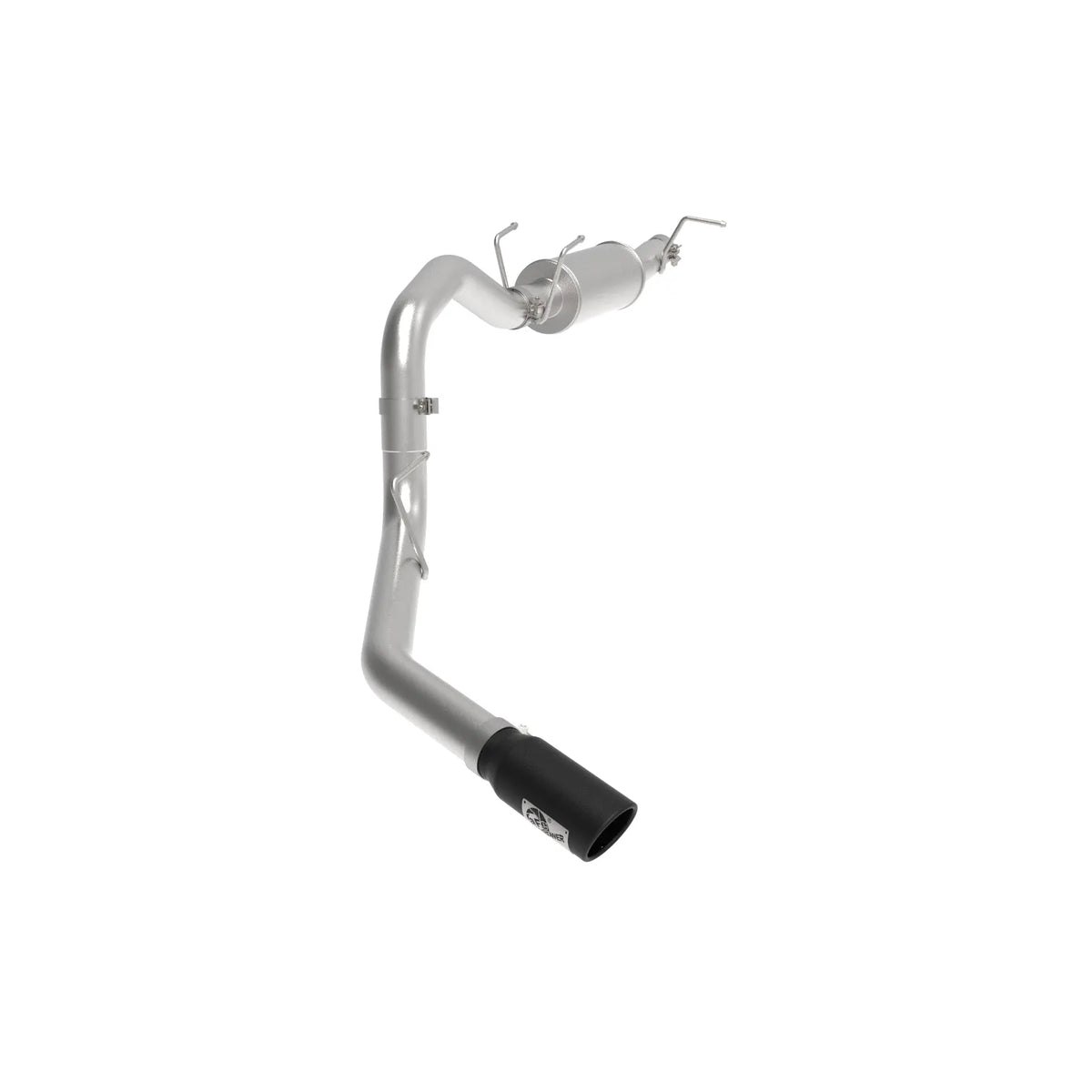 aFe 3-1/2-4in SS Axle-Back Exhaust w/ Black Ti Tips | Ford F-250/350 (17-20) (49-43116-B)
