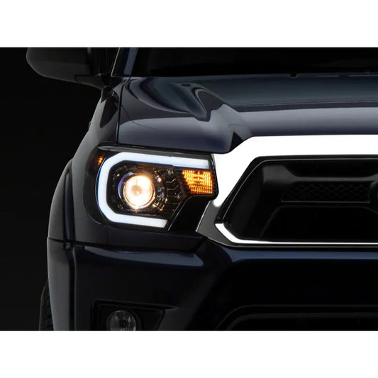 Raxiom 12-15 Toyota Tacoma Axial Series Projector Headlights w/ LED Bar | Tacoma (TT21849)