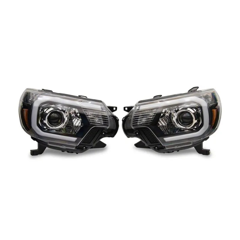 Raxiom 12-15 Toyota Tacoma Axial Series Projector Headlights w/ LED Bar | Tacoma (TT21849)