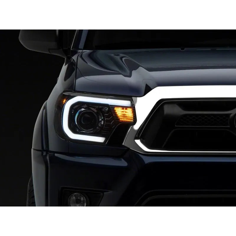 Raxiom 12-15 Toyota Tacoma Axial Series Projector Headlights w/ LED Bar | Tacoma (TT21849)