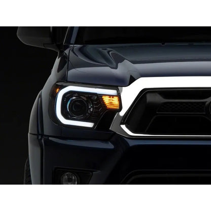 Raxiom 12-15 Toyota Tacoma Axial Series Projector Headlights w/ LED Bar | Tacoma (TT21849)
