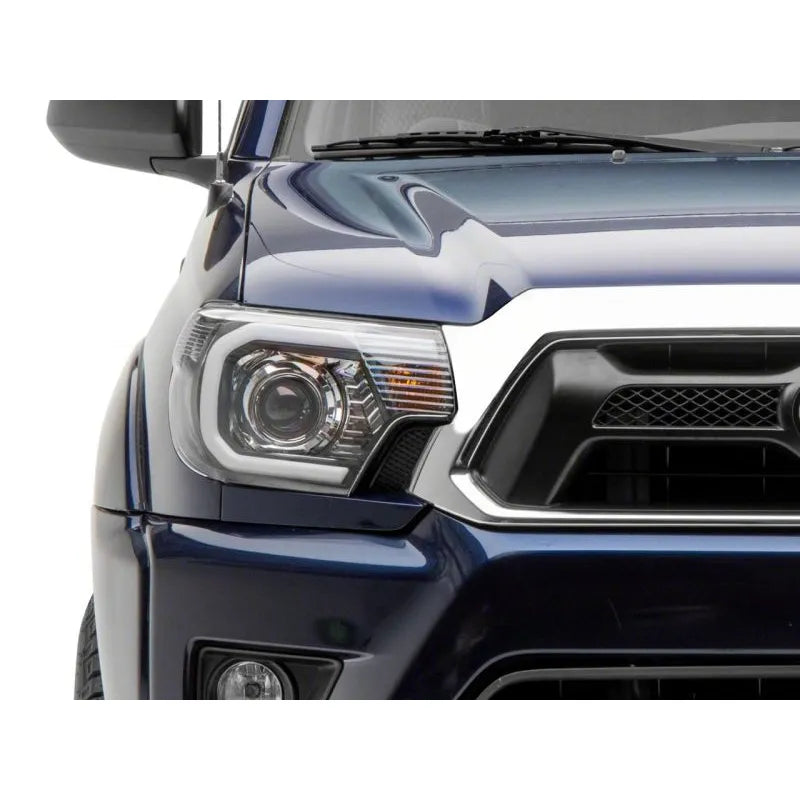 Raxiom 12-15 Toyota Tacoma Axial Series Projector Headlights w/ LED Bar | Tacoma (TT21849)