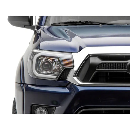 Raxiom 12-15 Toyota Tacoma Axial Series Projector Headlights w/ LED Bar | Tacoma (TT21849)