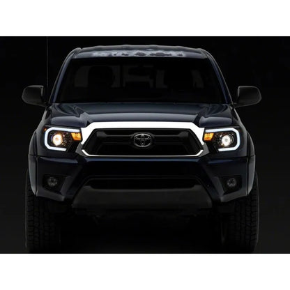 Raxiom 12-15 Toyota Tacoma Axial Series Projector Headlights w/ LED Bar | Tacoma (TT21849)