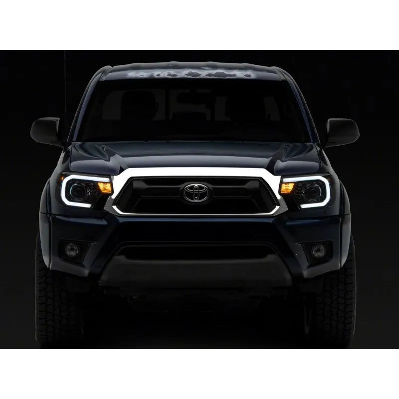 Raxiom 12-15 Toyota Tacoma Axial Series Projector Headlights w/ LED Bar | Tacoma (TT21849)