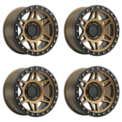 (set of 4) Method MR312 Bronze - Matte Black Lip | 17x9" -12mm | 6x5.5in Wheel