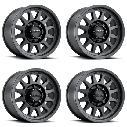 (set of 4) Method MR704-HD Matte Black | 17x9" +18mm | 8x6.5in Wheel