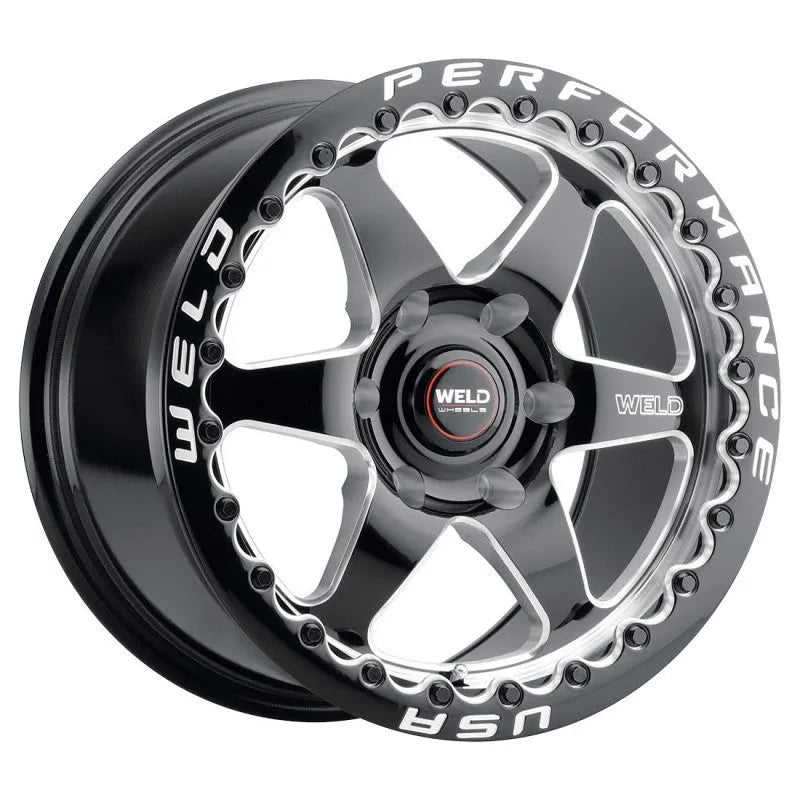 Weld Ventura Beadlock Gloss Black Milled | 17x10" +25mm | 6x139.7mm Wheel