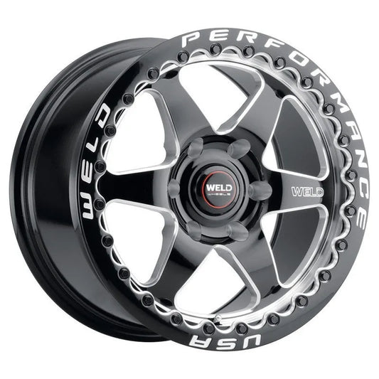 Weld Ventura Beadlock Gloss Black Milled | 17x10" +25mm | 6x139.7mm Wheel