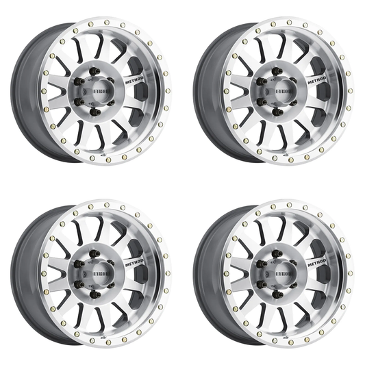 (set of 4) Method MR304 Double Standard Machined | 17x8.5" +0mm | 6x5.5in Wheel