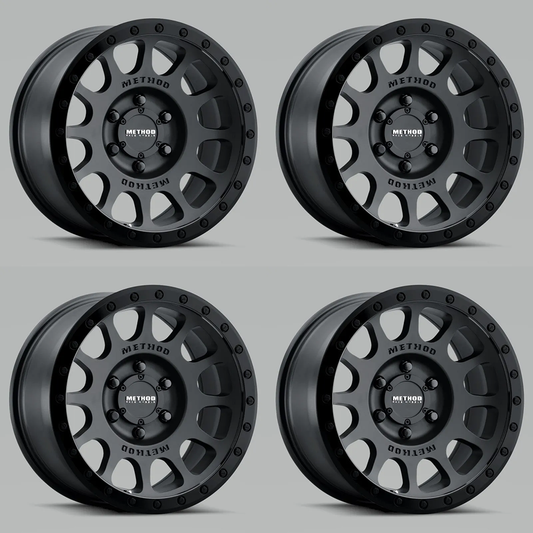 (set of 4) Method MR305 NV Double Black | 17x8.5" +0mm | 6x5.5in Wheel