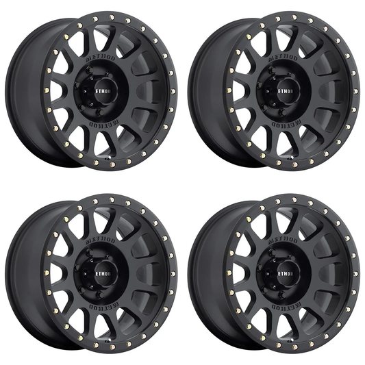 (set of 4) Method MR305 NV Matte Black | 18x9" +0mm | 6x135mm Wheel