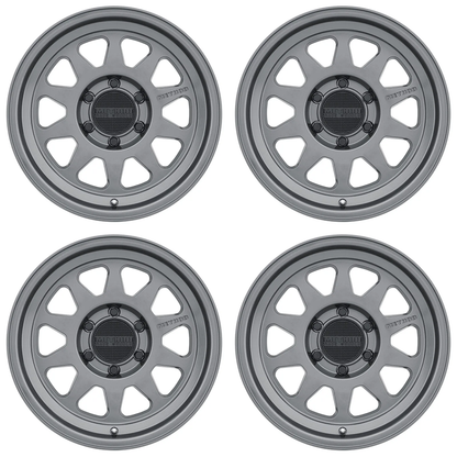 (set of 4) Method MR316 Gloss Titanium | 18x9" +18mm | 6x135mm Wheel