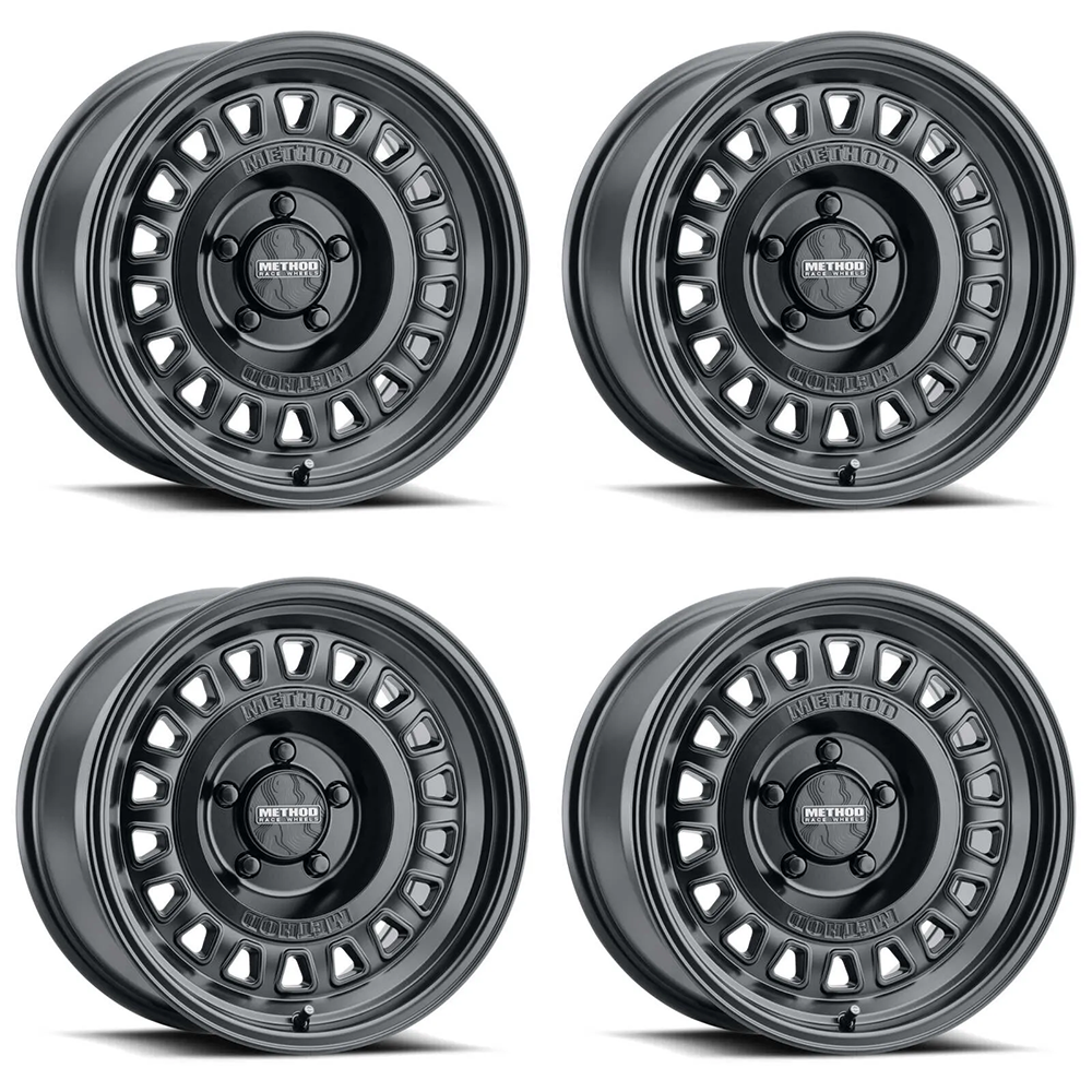 (set of 4) Method MR323 Gloss Black | 18x9" +12mm | 6x135mm Wheel