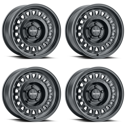 (set of 4) Method MR323 Gloss Black | 18x9" +12mm | 6x135mm Wheel