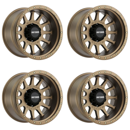(set of 4) Method MR605 NV Bronze | 20x10" -24mm | 8x6.5in Wheel