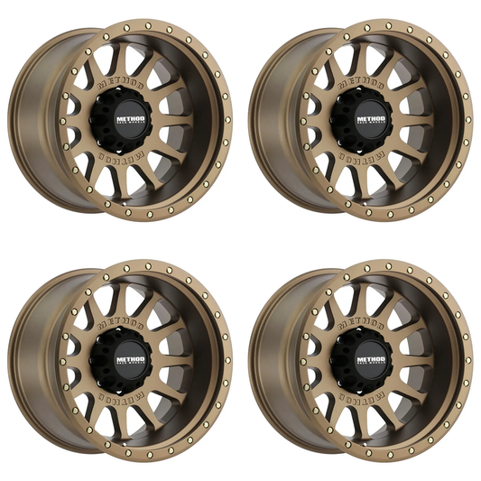 (set of 4) Method MR605 NV Bronze | 20x10" -24mm | 8x6.5in Wheel