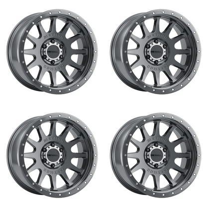 (set of 4) Method MR605 NV Gloss Titanium | 20x10" -24mm | 6x5.5in Wheel