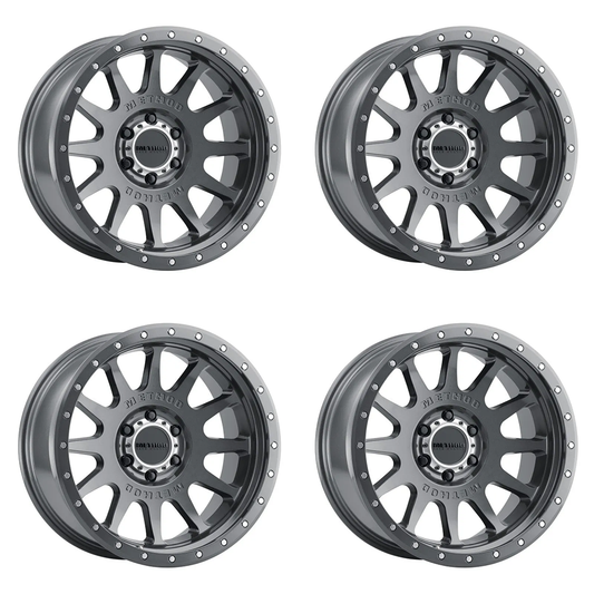 (set of 4) Method MR605 NV Gloss Titanium | 20x10" -24mm | 6x5.5in Wheel