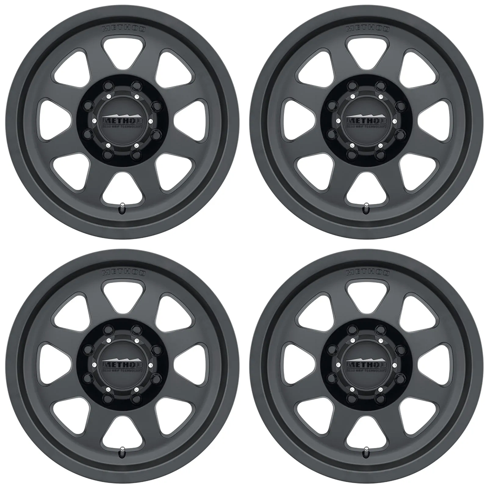 (set of 4) Method MR701 Matte Black | 17x8.5" +0mm | 8x6.5in Wheel