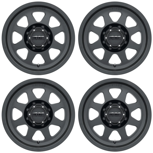 (set of 4) Method MR701 Matte Black | 17x8.5" +0mm | 8x6.5in Wheel