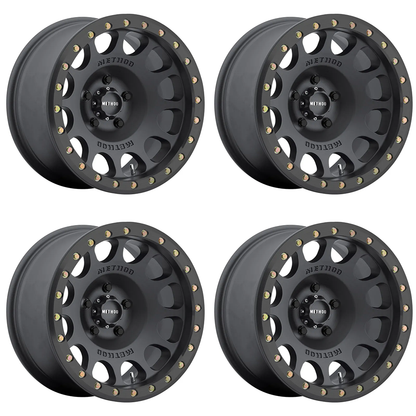 (set of 4) Method MR105 Beadlock Matte Black | 17x9" -38mm | 6x5.5in Wheel