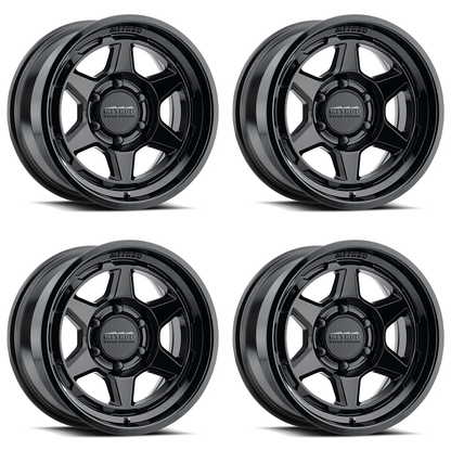 (set of 4) Method MR708 Gloss Black | 17x8.5" +0mm | 6x135mm Wheel