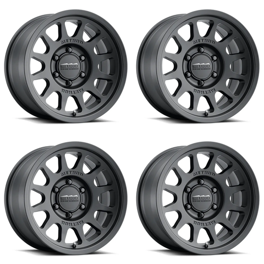 (set of 4) Method MR703 Matte Black | 17x8.5" +25mm | 6x135mm Wheel