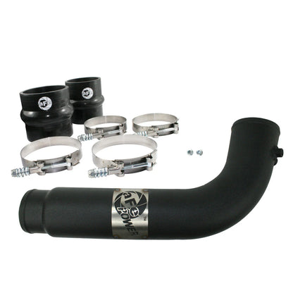 aFe 3-1/2in Aluminum Cold Charge Pipe Black | Dodge Diesel Trucks 07.5-09 L6-6.7L (46-20039)