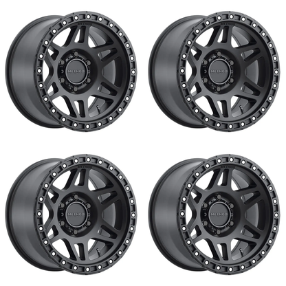 (set of 4) Method MR312 Matte Black | 17x8.5" +0mm | 6x5.5in Wheel