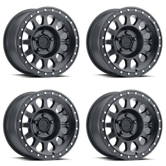 (set of 4) Method MR315 Matte Black | 20x9" +18mm | 8x180mm Wheel