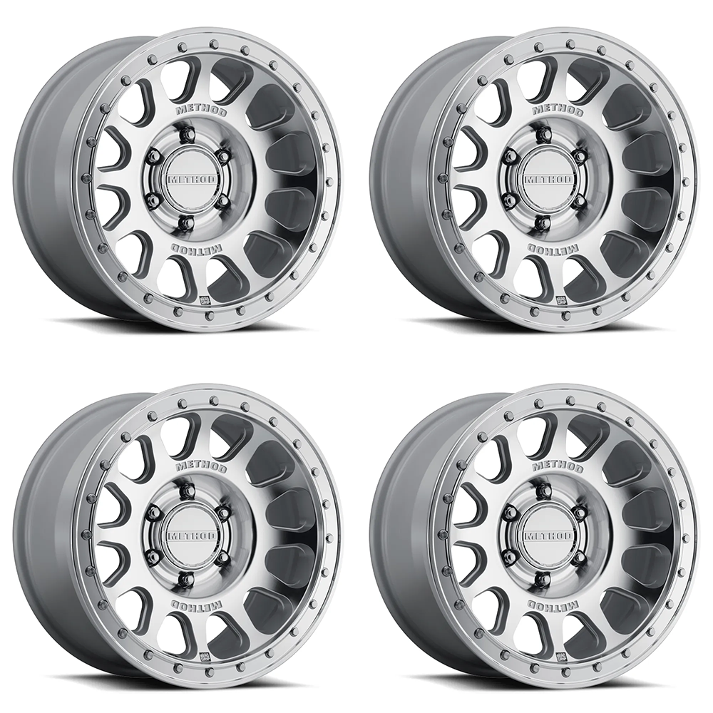 (set of 4) Method MR709-HD Machined | 17x8.5" +0mm | 6x5.5in Wheel