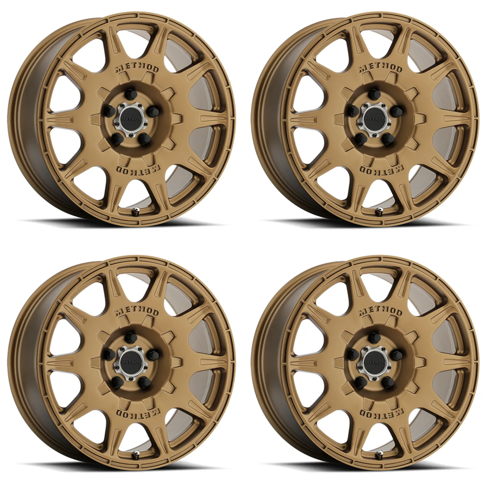 (set of 4) Method MR502 Rally Bronze | 17x8" +38mm | 5x114.3mm Wheel