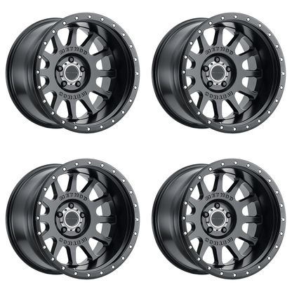 (set of 4) Method MR605 NV Matte Black | 20x10" -24mm | 5x5in Wheel