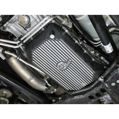 aFe GM 20-25L6.6L V8-6.6L Trans Pan w/ Fins | Silverado 2500/3500 HD, Sierra 3500 HD (46-71380B)