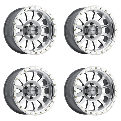 (set of 4) Method MR304 Double Standard Machined | 17x8.5" +0mm | 6x135mm Wheel