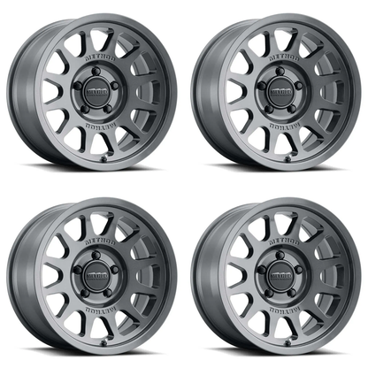 (set of 4) Method MR703 Gloss Titanium | 17x9" -12mm | 6x5.5in Wheel
