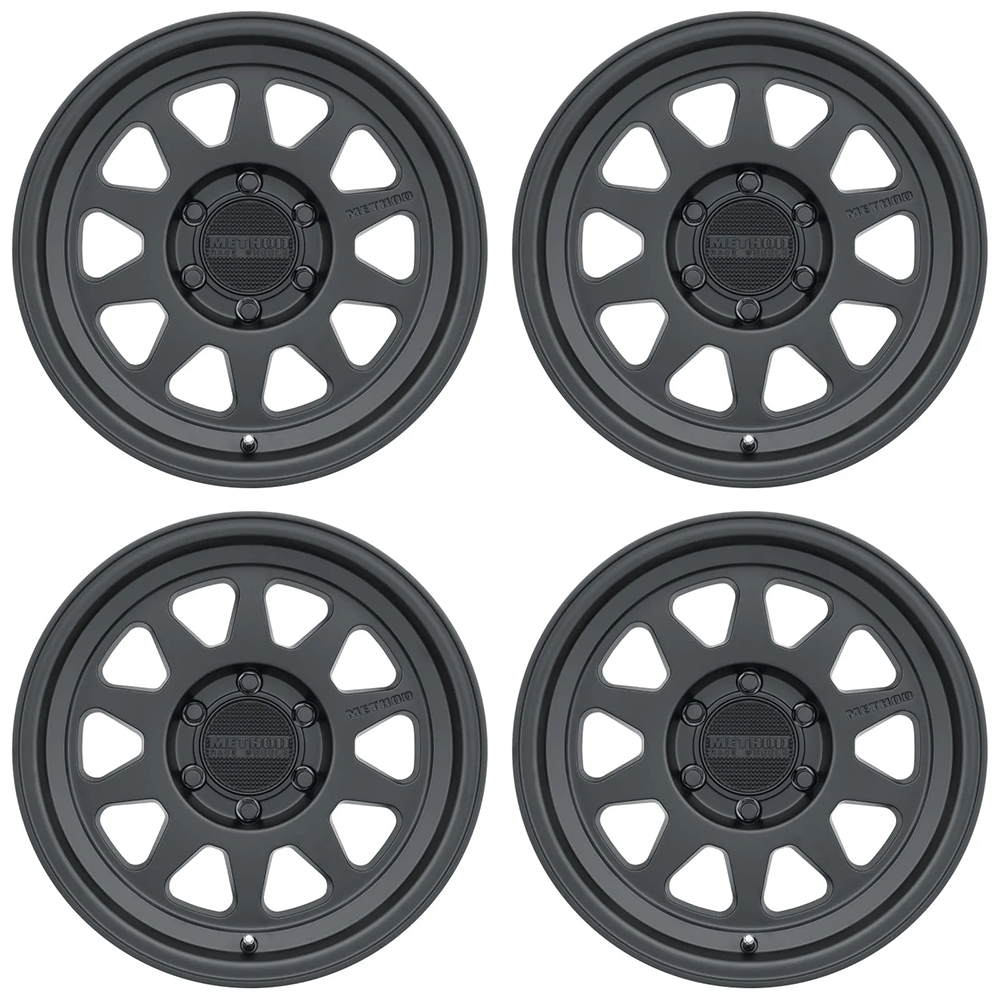 (set of 4) Method MR316 Matte Black | 18x9" +18mm | 6x135mm Wheel
